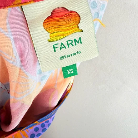 Farm Rio Vibrant Multicolor Sunflower Floral Print Midi Skirt XS - Picture 11 of 13